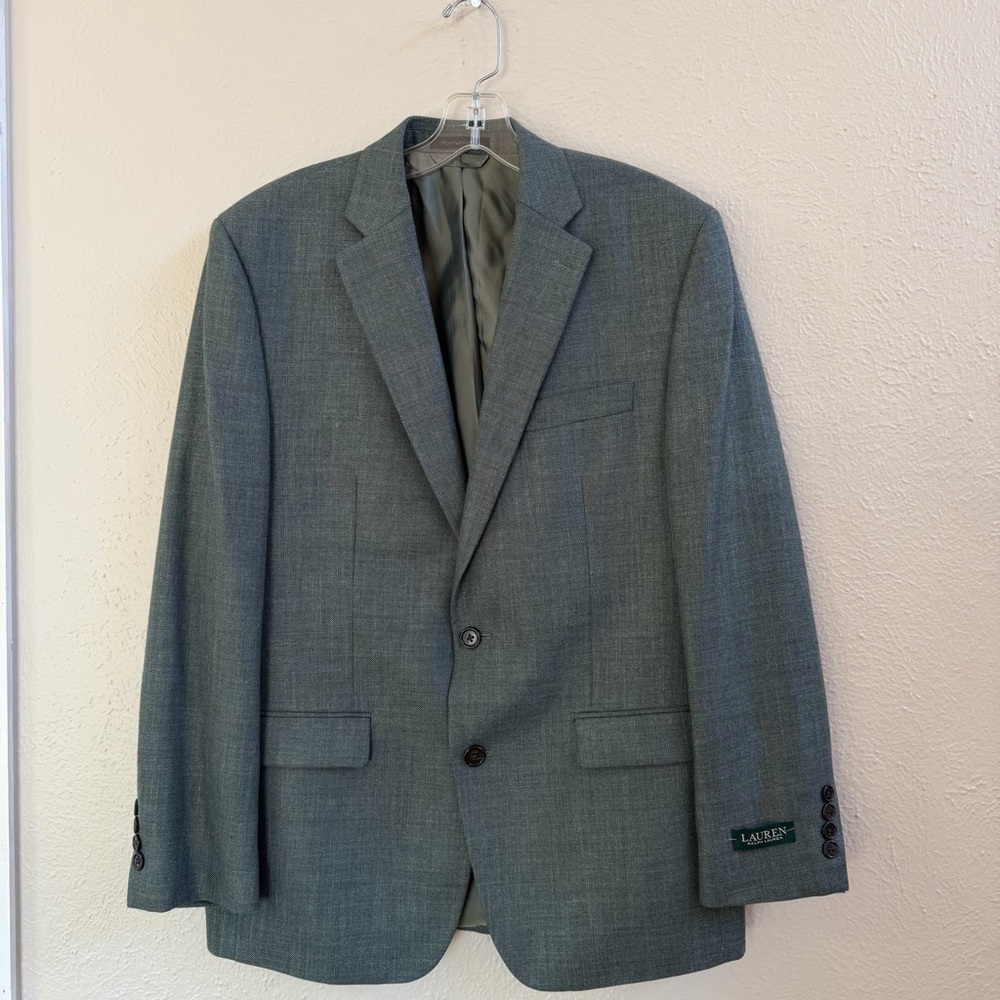 Lauren Ralph Lauren green tweed suit coat